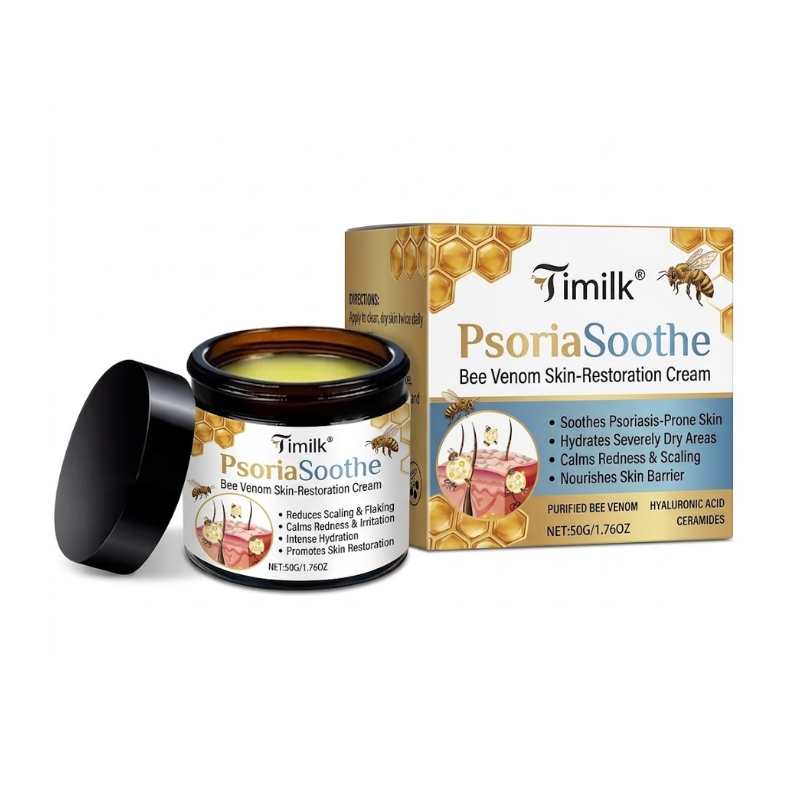 Timilk® PsoriaSoothe Bee Venom Skin-Restoration Cream.