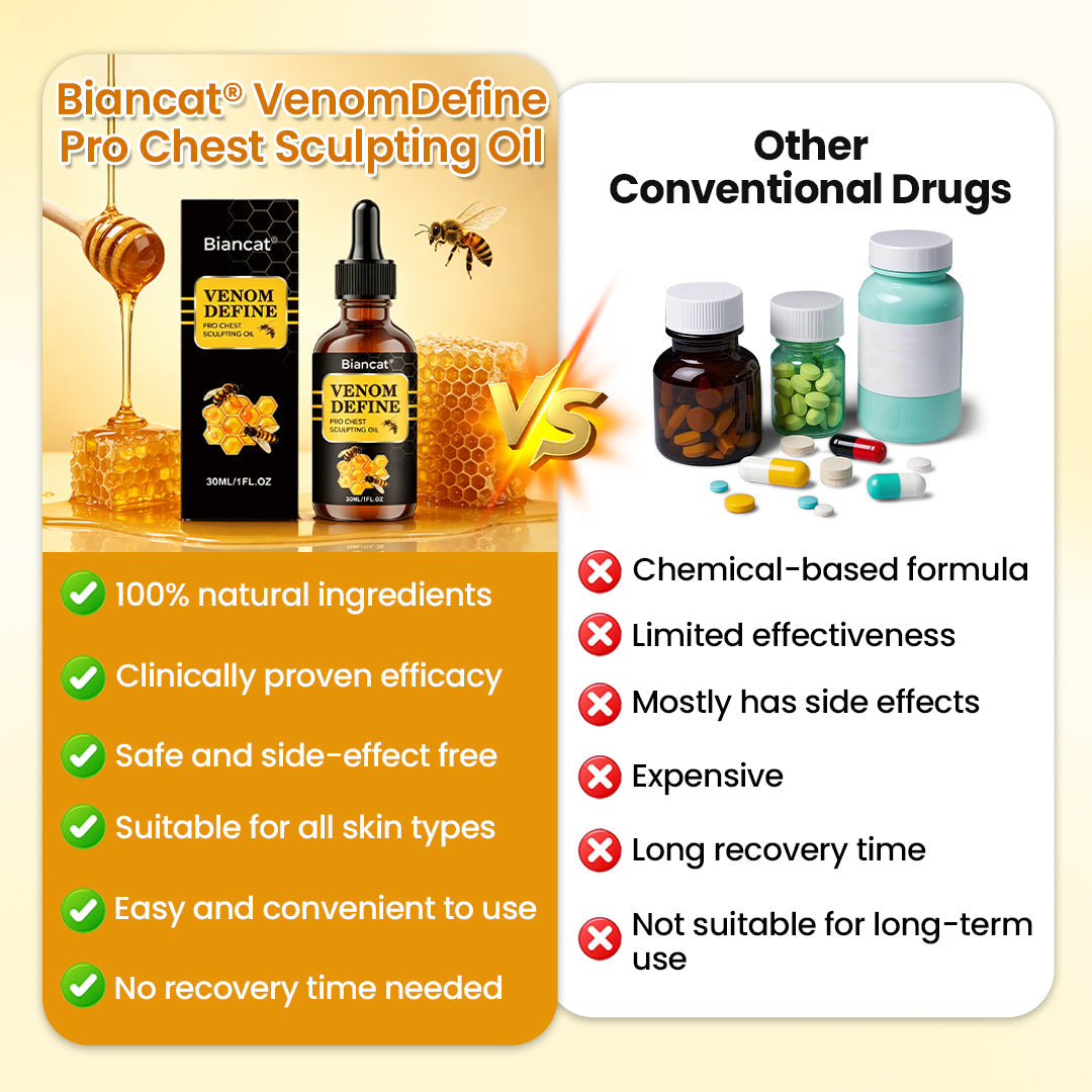 🔥 MEN’S CHEST-CONTOUR UPGRADE💪 Biancat® VenomDefine Pro Chest Sculpting Oil 🐝 Daily Bee Venom Support for a Firmer-Looking, More Defined Chest