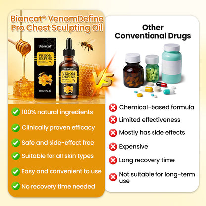 🔥 MEN’S CHEST-CONTOUR UPGRADE💪 Biancat® VenomDefine Pro Chest Sculpting Oil 🐝 Daily Bee Venom Support for a Firmer-Looking, More Defined Chest