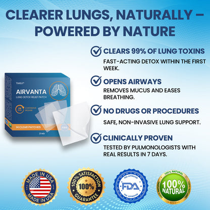 Timilk® AirVanta Lung Detox Relief Patch.