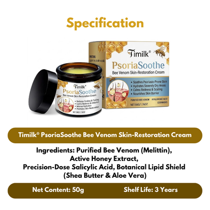 Timilk® PsoriaSoothe Bee Venom Skin-Restoration Cream.